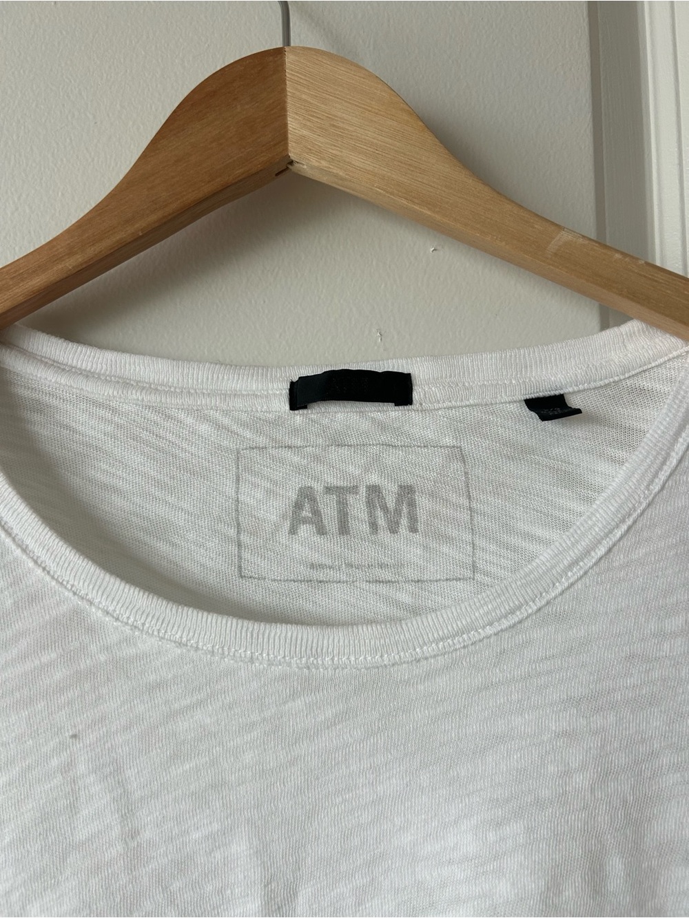 ATM 100% Cotton Slub Jersey Long Sleeve Sz L - Picture 3 of 5